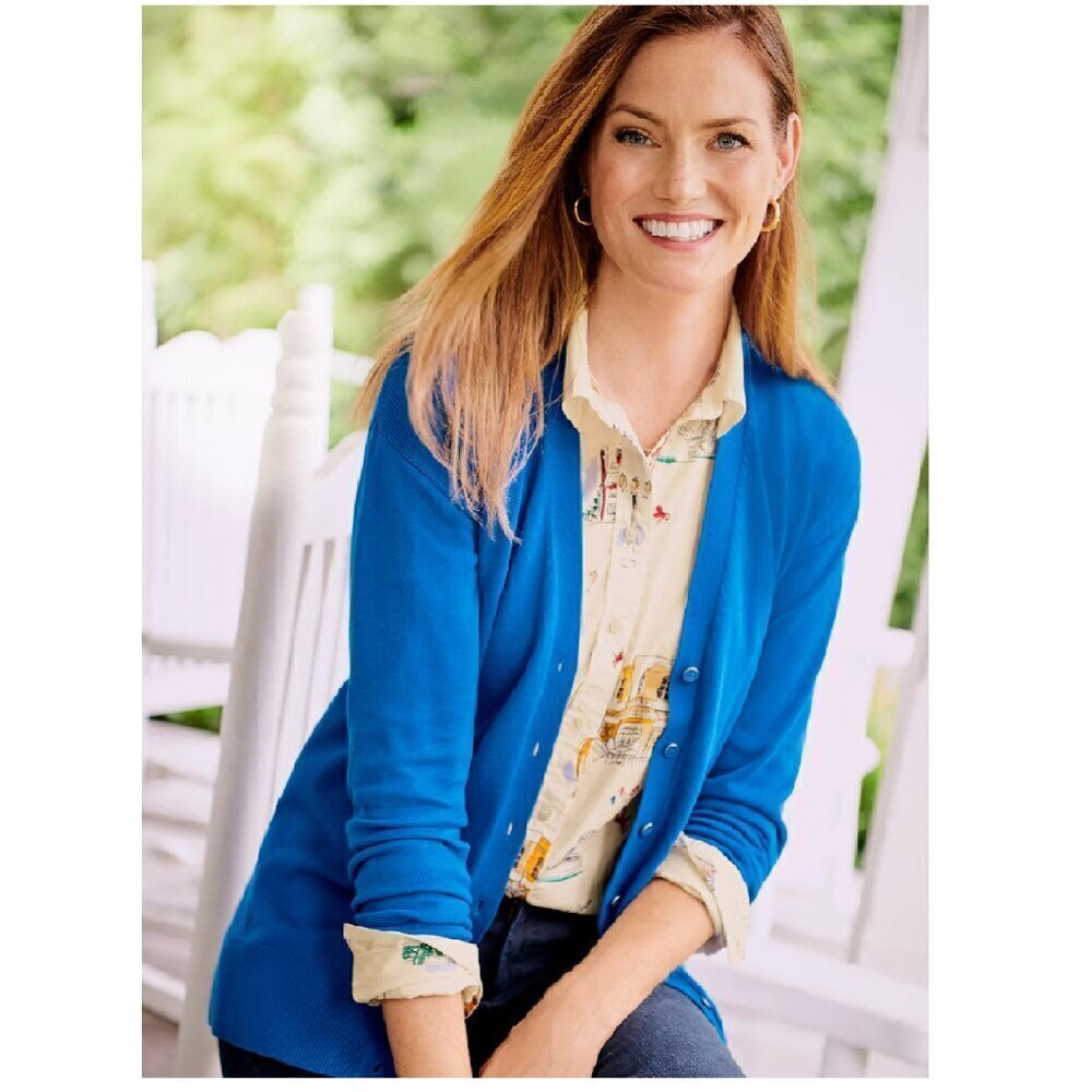 Talbots Girlfriend Cardigan Blue Size M